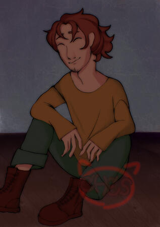 Andre full body w/ simpple background